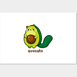 Cat Avacado Posters and Art